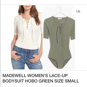 NWT Madewell Lace Up Bodysuit